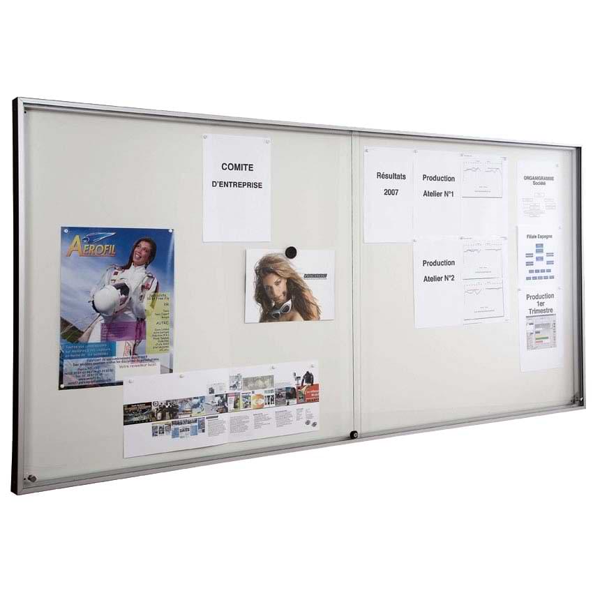 Vitrine intérieure Century 27 A4 - 950 X 1949 mm - Fond tôle