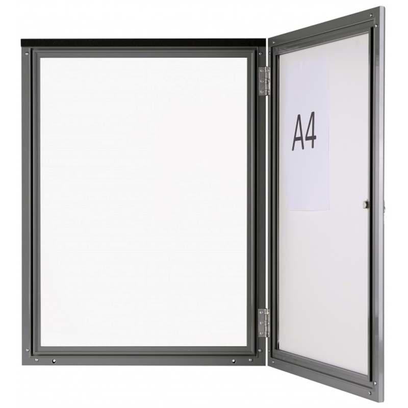 Vitrine pour grille : ouverture par l'arrière
