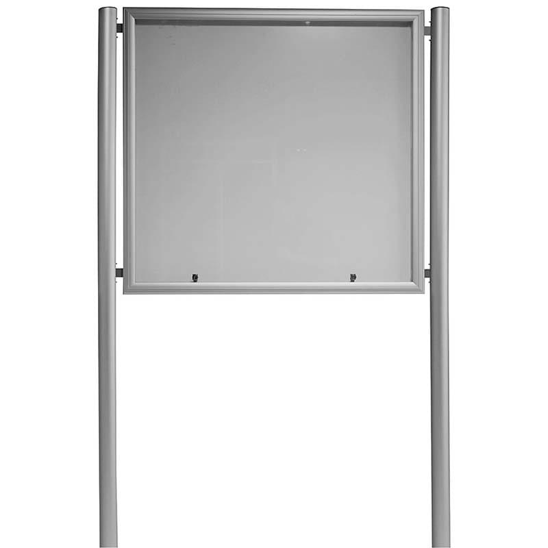 Vitrine extérieure simple face sur pieds à sceller Verso - 16 A4