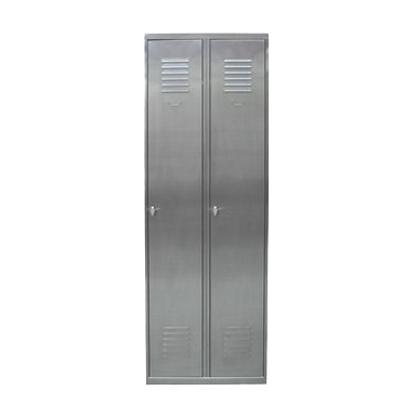 Vestiaire inox pieds soudés IP - 2 cases