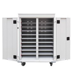 Armoire mobile PC/Tablette alimentée - 2 X 10 cases