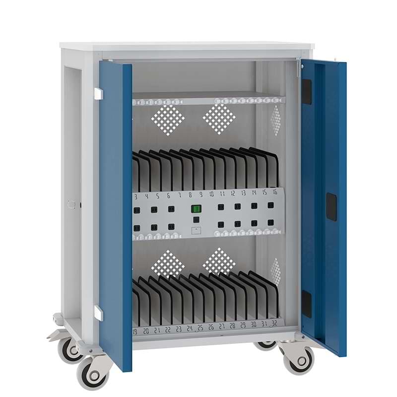 Servante mobile spéciale tablettes - 32 tablettes + 1 PC - USB type C