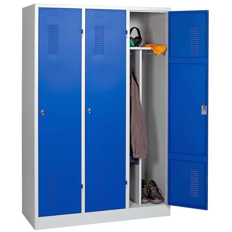 Vestiaire monobloc industrie salissante sur socle - 3 cases