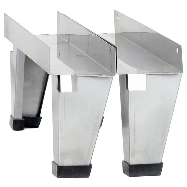 Option : Jeu de pieds emboîtables inox H. 125 mm