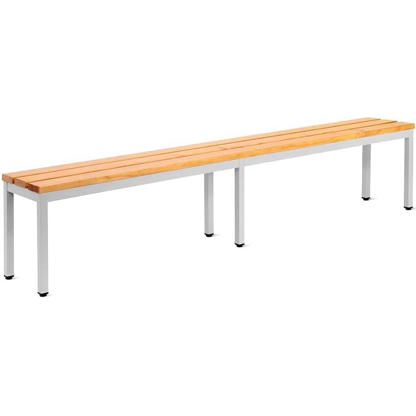Banc vestiaire 3 lattes bois - L. 2000 mm