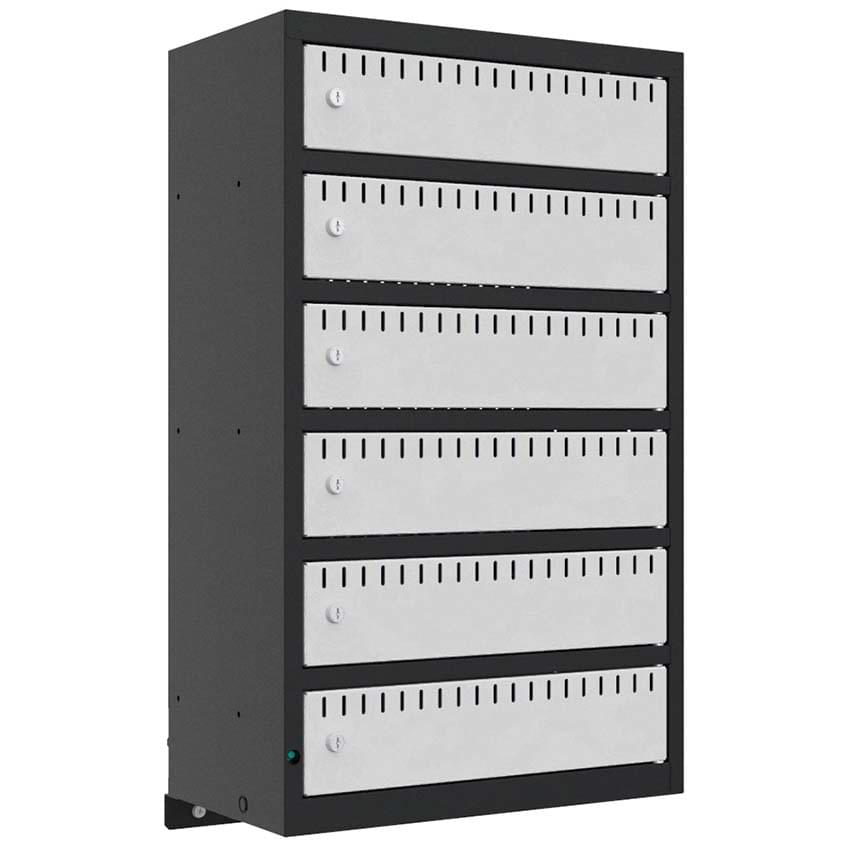 Armoire casiers recharge batterie vélos à poser - 9 cases
