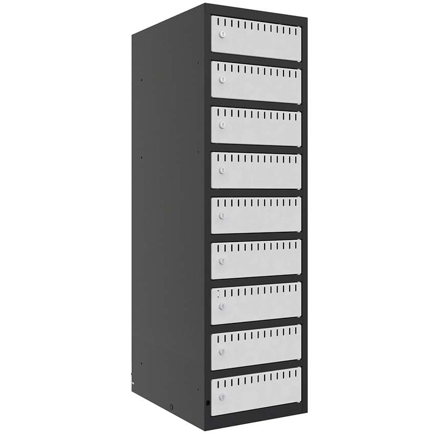 Casiers de recharge pour batteries vélos à poser - 9 cases