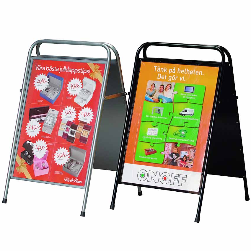 Chevalet stop trottoir - Affichage 70 X 100 cm - Rouge