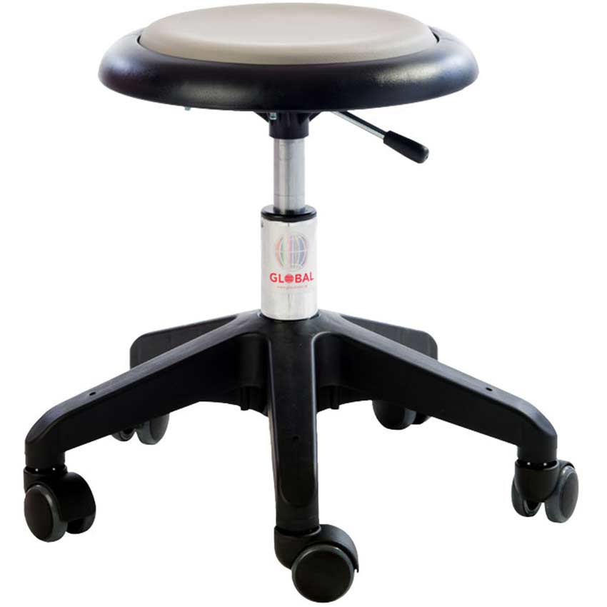 Tabouret à roulettes Micro - Gris