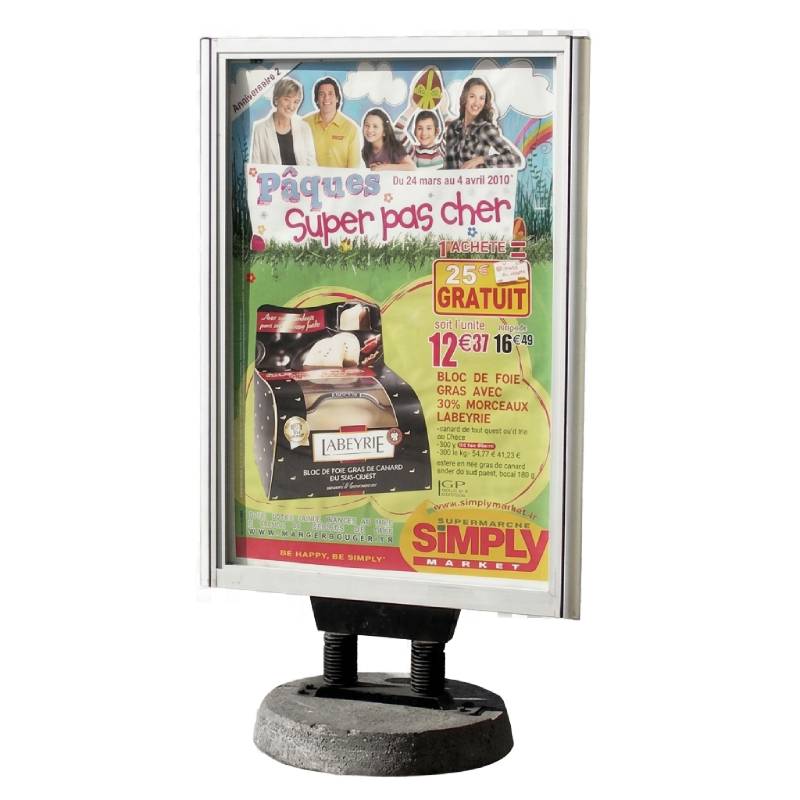 Porte-affiche Roseau Star - 120 X 80 cm - Socle béton