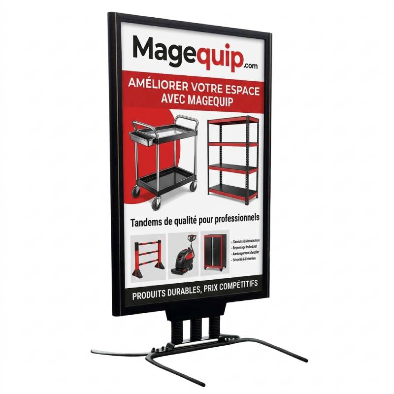 Porte-affiche Roseau Méga - 176 X 120 cm - Pieds tube