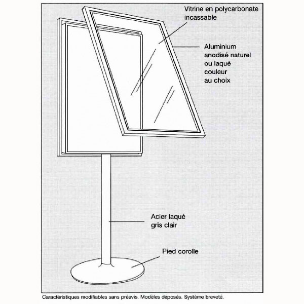 Porte-affiche intérieur sur pied