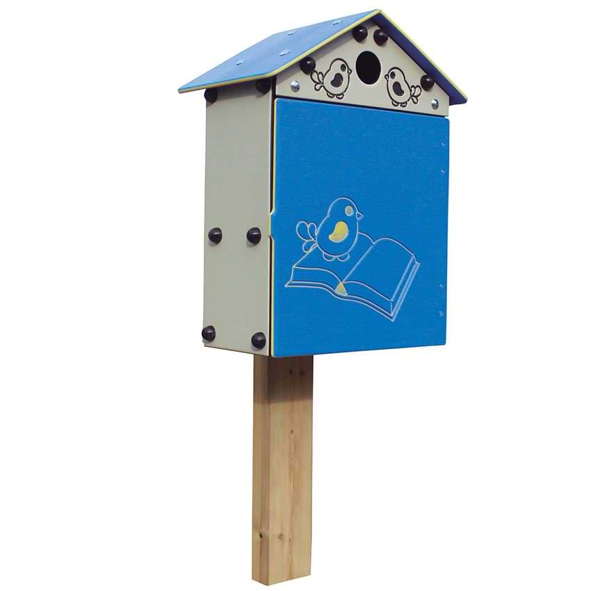 Maison bibliothèque - H. 1375 mm - Bleu