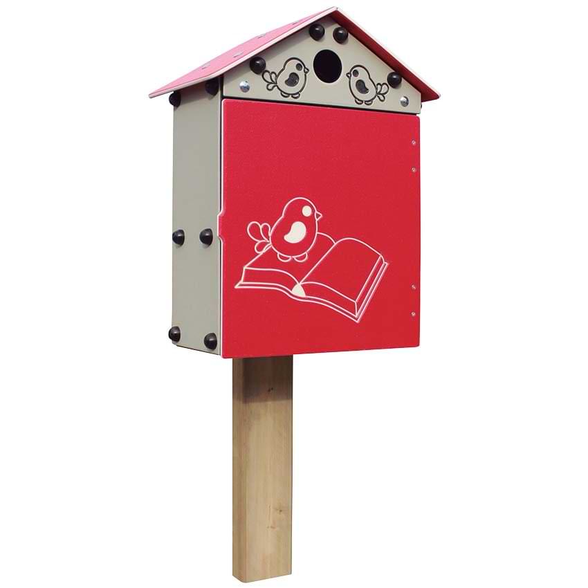 Maison bibliothèque - H. 1375 mm - Rouge