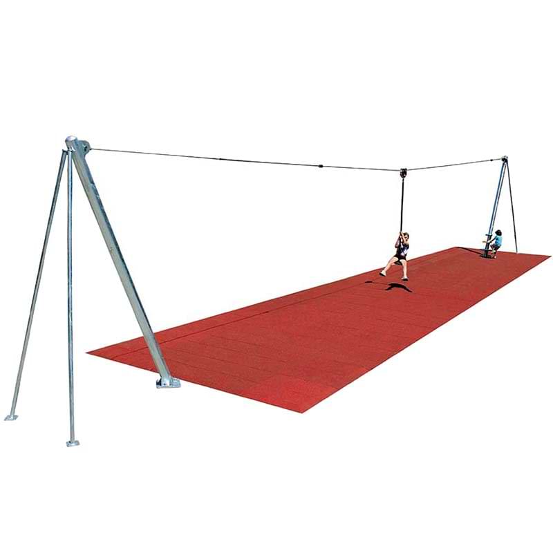 Tyrolienne acier galvanisé - 20 m (dénivelé 0,5 m)