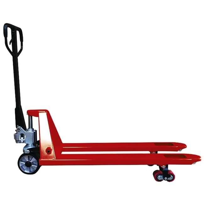 Transpalette manuel premium 2500 kg - Fourche L. 1150 mm - Rouge RAL 3002