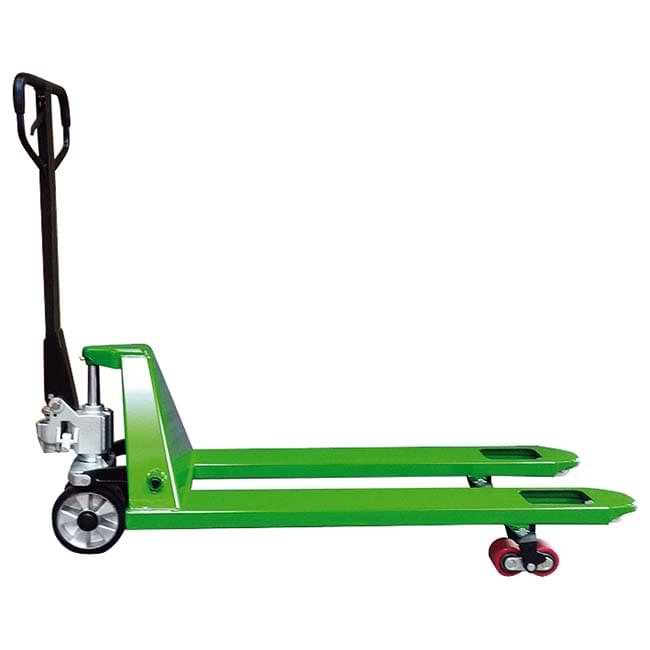 Transpalette manuel premium 2500 kg - Fourche L. 1150 mm - Vert RAL 6018