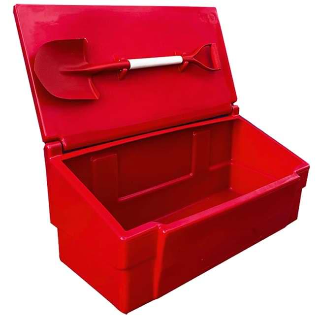 Bac sel ou sable PEHD 100L + pelle - Rouge
