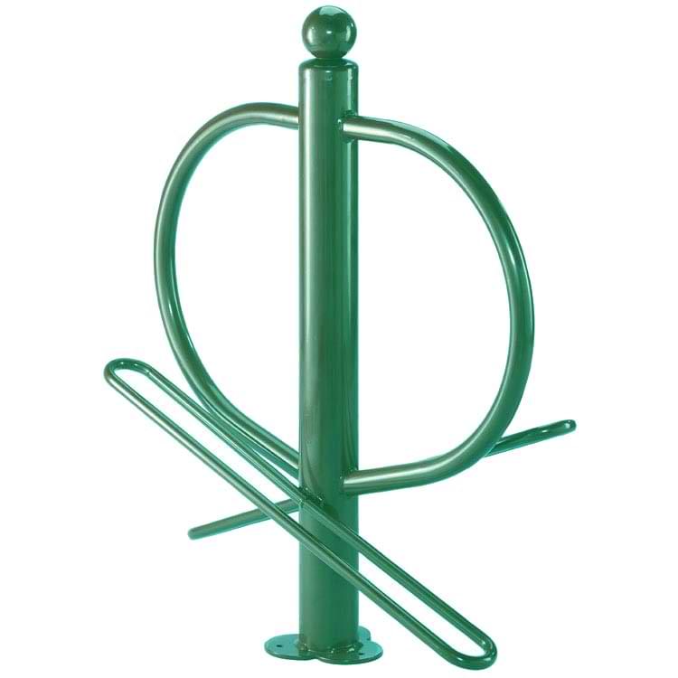 Poteau accroche 2 vélos - Rouge RAL 3005