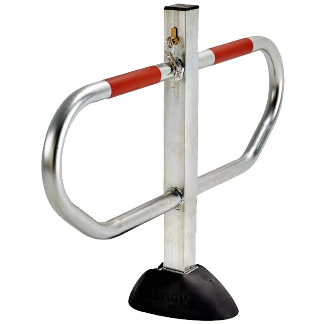 Barrière de parking à pied central - Clé identique (toutes les clés ouvrent tous les blocs)