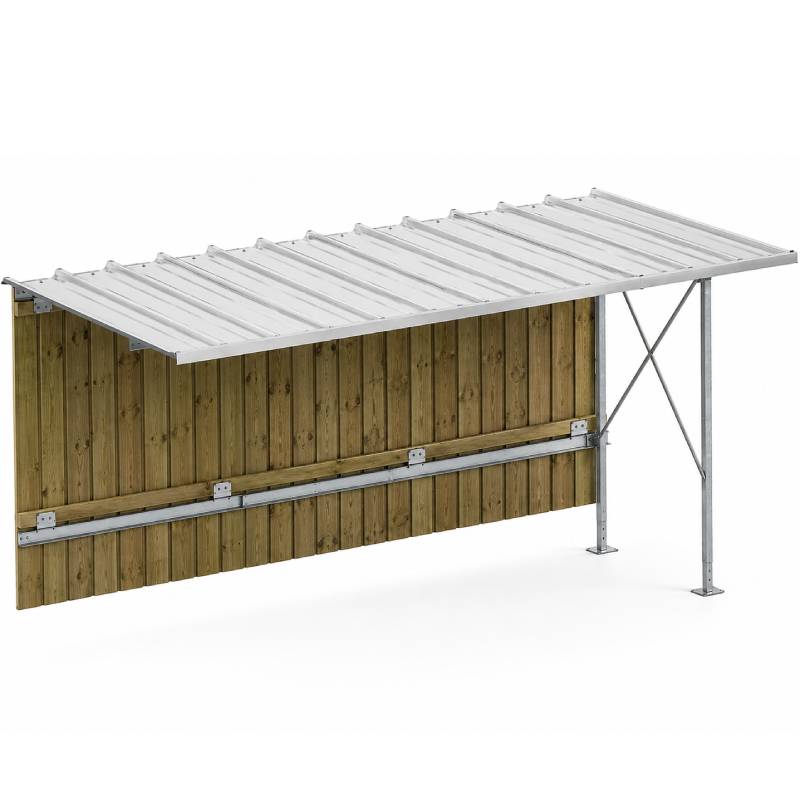Abri à vélos bois et tôle - Module d'extension