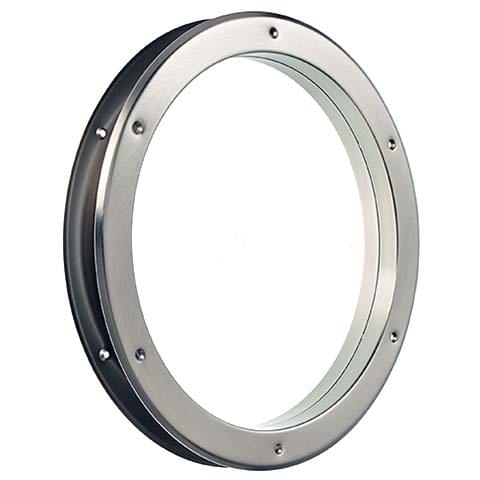 Hublot de porte métal rond - D. 385 mm
