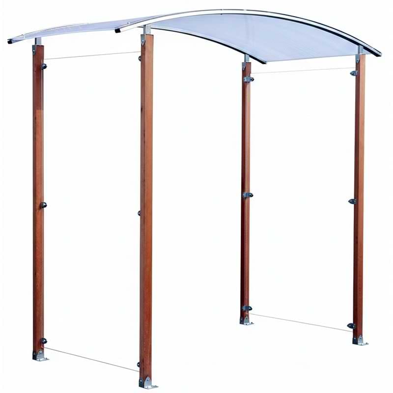 Abri fumeurs mural Mini - H. 2300 X P. 1200 X L. 2000 mm