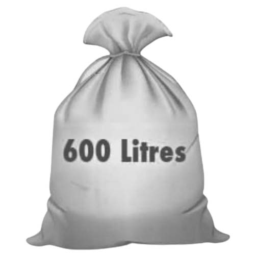 Sacs poubelle transparents 600L 40 µ (50 sacs)