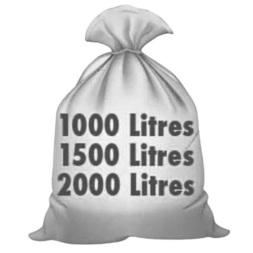 Sacs poubelle transparents 2500L 40 µ (20 sacs)