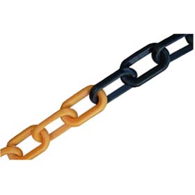 Chaîne plastique polyamide D. 8 mm X 25 m - Noir / Jaune