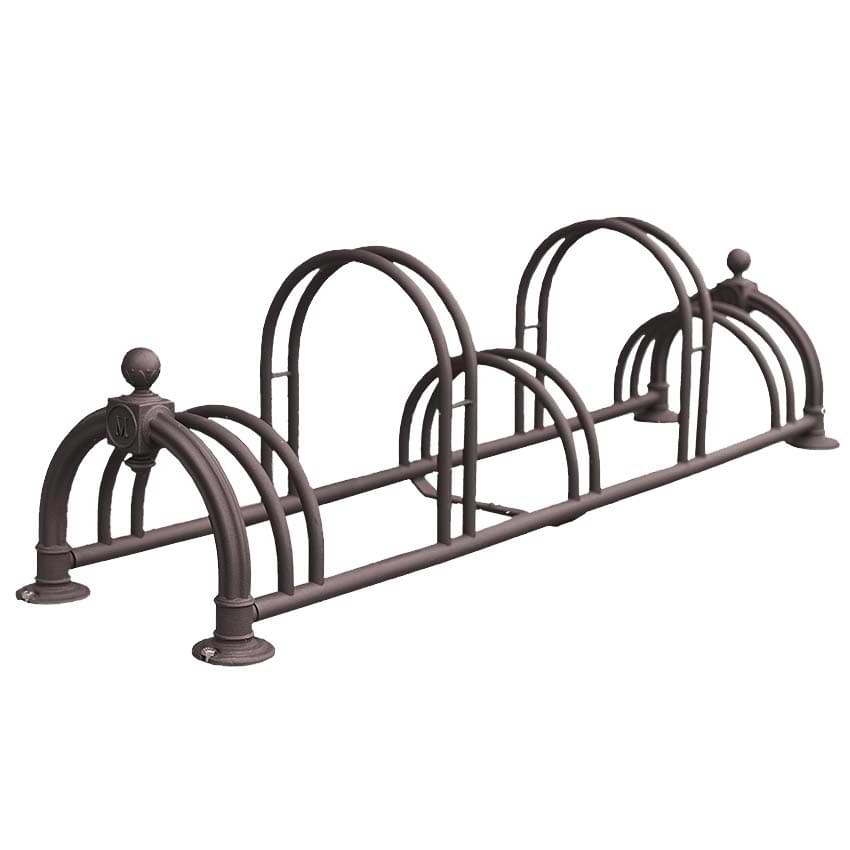 Range-vélos Vintage 2 niveaux 5 places - Aspect rouillé