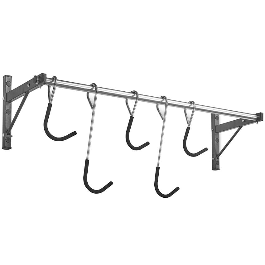 Accroche vélos mural coulissant à crochets - 5 places