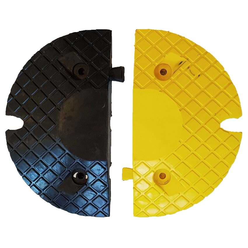 Eléments d'extrémité H. 70 mm - 1 Noir + 1 Jaune - L. 44 cm