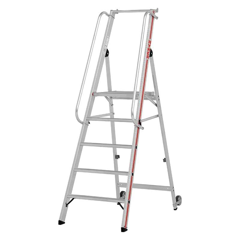 Escabeau rayonnage main-courante - 5 marches