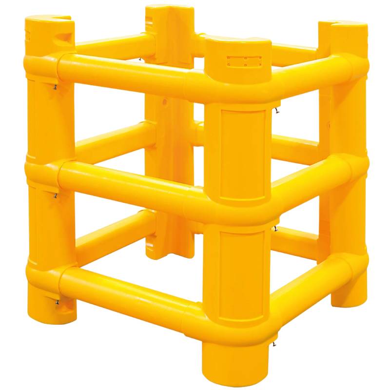 Protection pilier plastique jaune - Max 700 X 700 mm