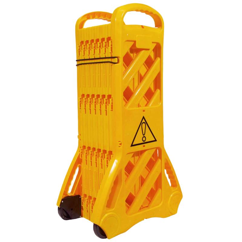 Barrière mobile pliante 4 m - Jaune
