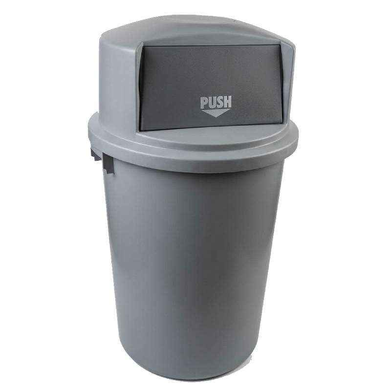 Collecteur plastique à clapet 126L - Gris