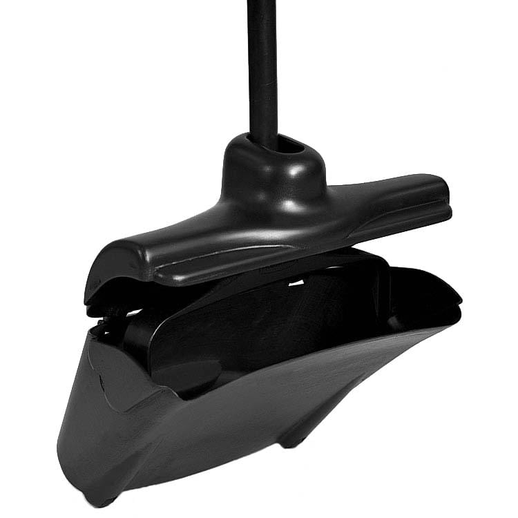 Pelle à déchets sur manche avec couvercle - Noir