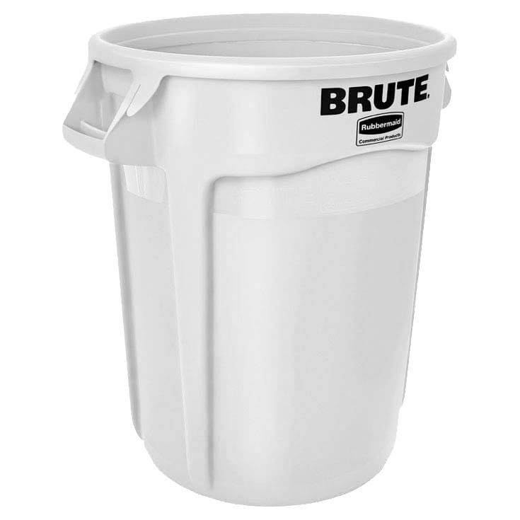 Collecteur rond BRUTE Rubbermaid 38L - Blanc