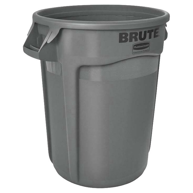 Collecteur rond BRUTE Rubbermaid 120L - Gris