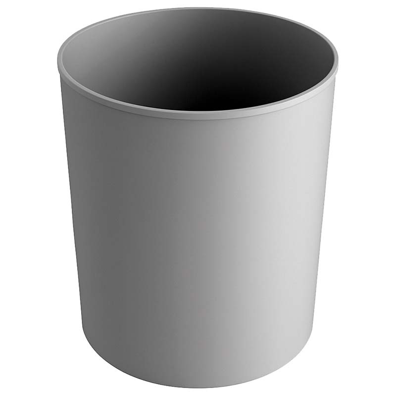 Corbeille à papiers plastique ininflammable 20L - Gris