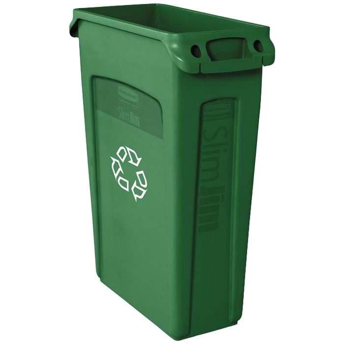 Collecteur Slim Jim Rubbermaid 87L - Vert