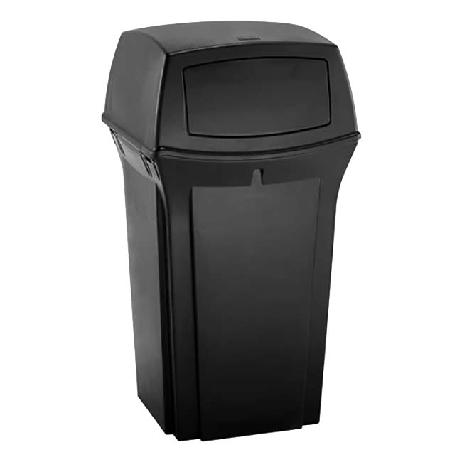 Poubelle conteneur Ranger Rubbermaid 132,5 L - Noir