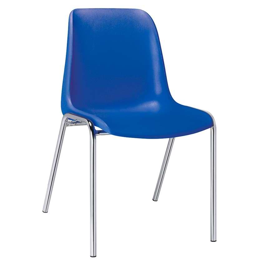 Chaise coque Pam - Classement au feu M4 - Bleu RAL 5005