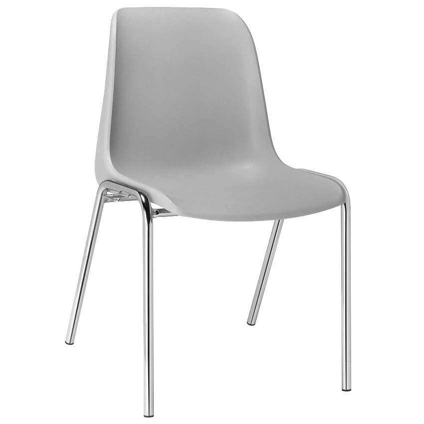 Chaise coque Pam - Classement au feu M2 - Gris RAL 7044