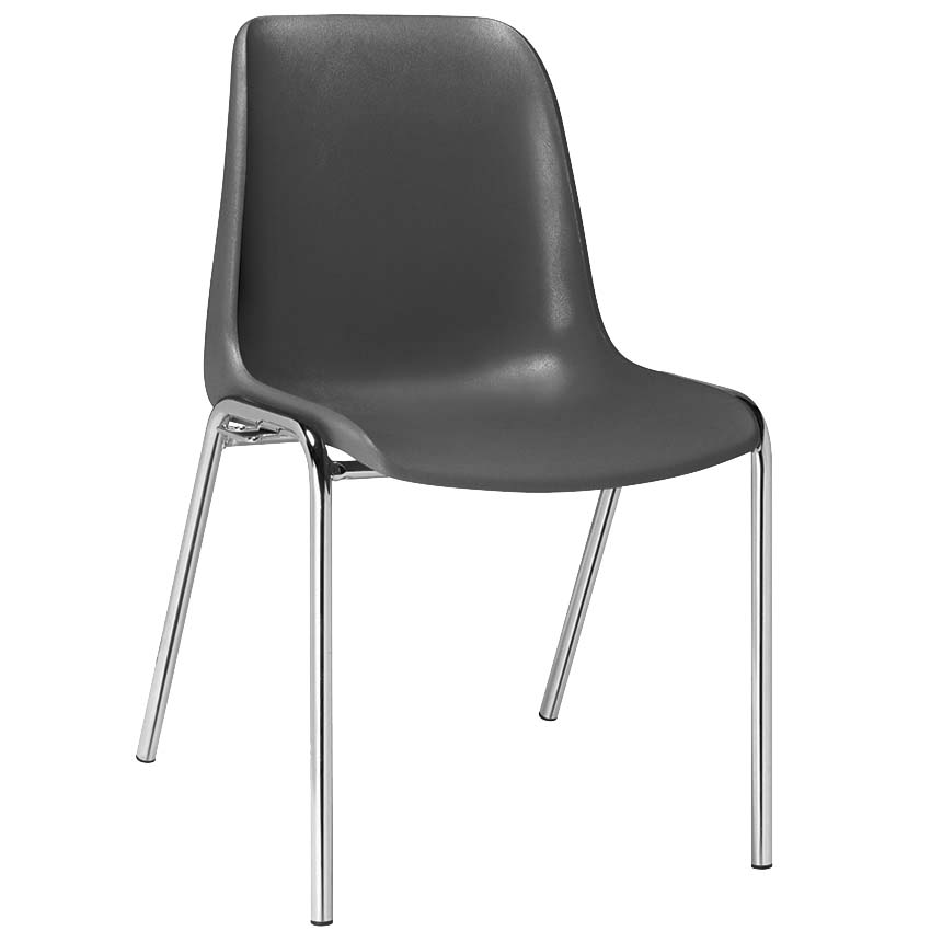 Chaise coque Pam - Classement au feu M2 - Gris anthracite RAL 7015