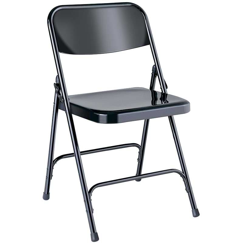 Chaise pliante acier Lara - Noir RAL 9005