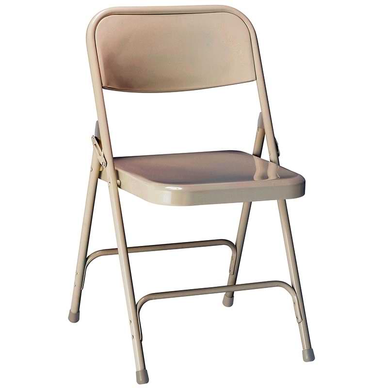 Chaise pliante acier Lara - Beige RAL 1015