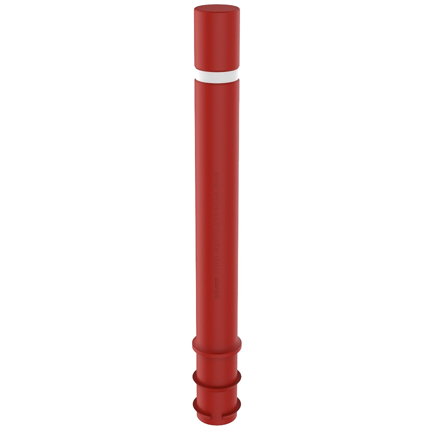 Potelet flexibilité totale D. 100 X H. 1000 mm - A sceller - Rouge