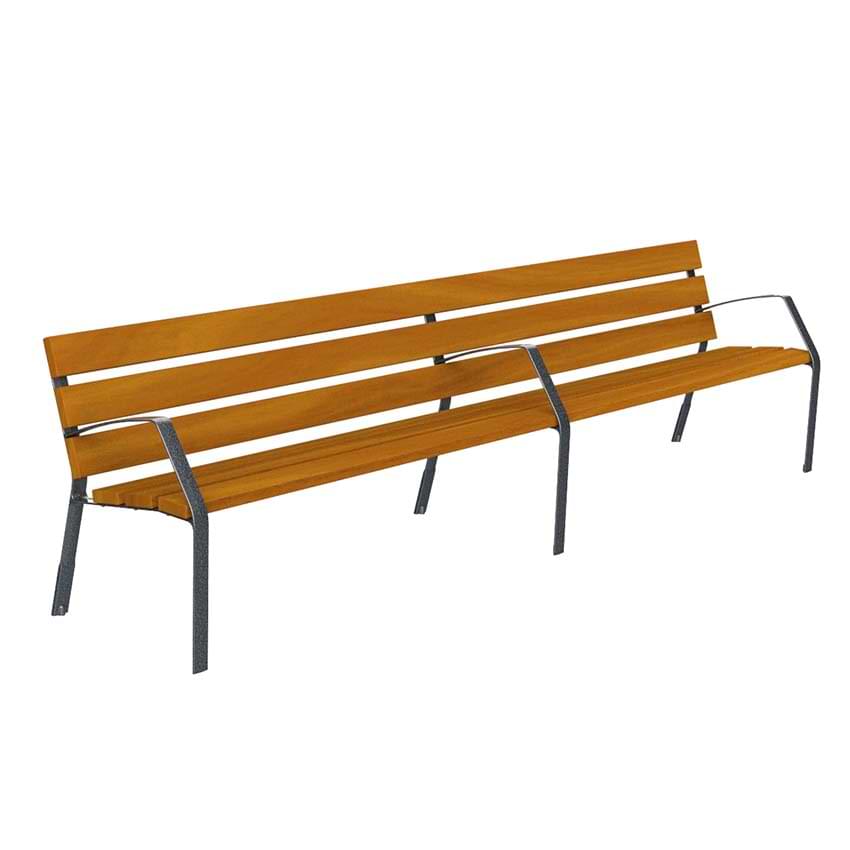 Banc public Le Puy double longueur - L. 3000 mm